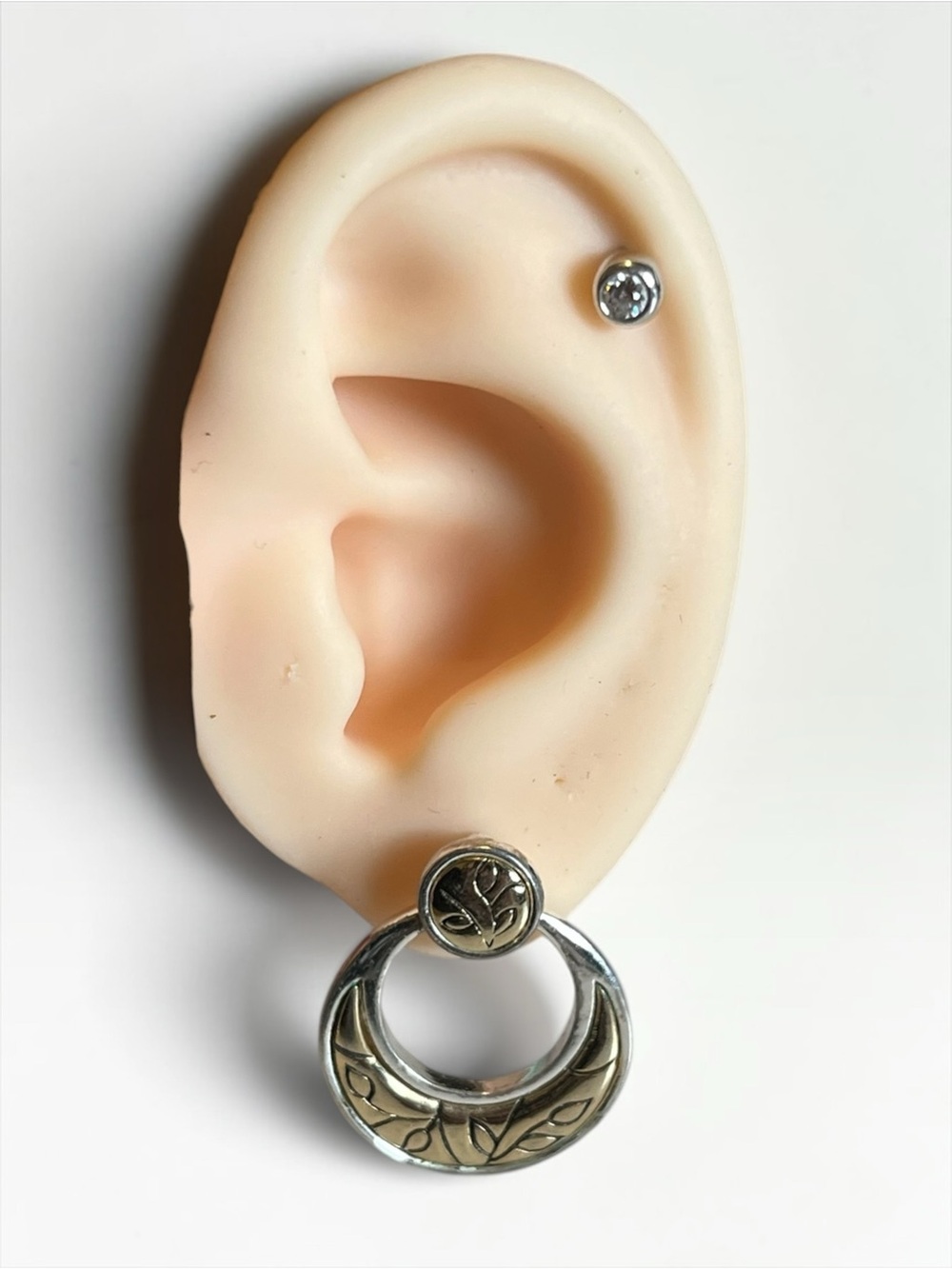 🍭5 for $20🍭 Silver and Gold Tone Floral Door Knocker Stud Earrings CC X